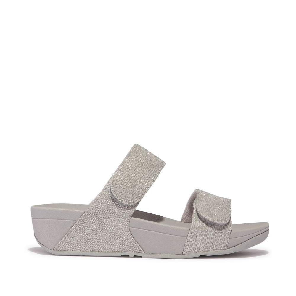Fit Flop Lulu Adjustable Shimmerlux Silver פיט-פלופ סנדלי נשים