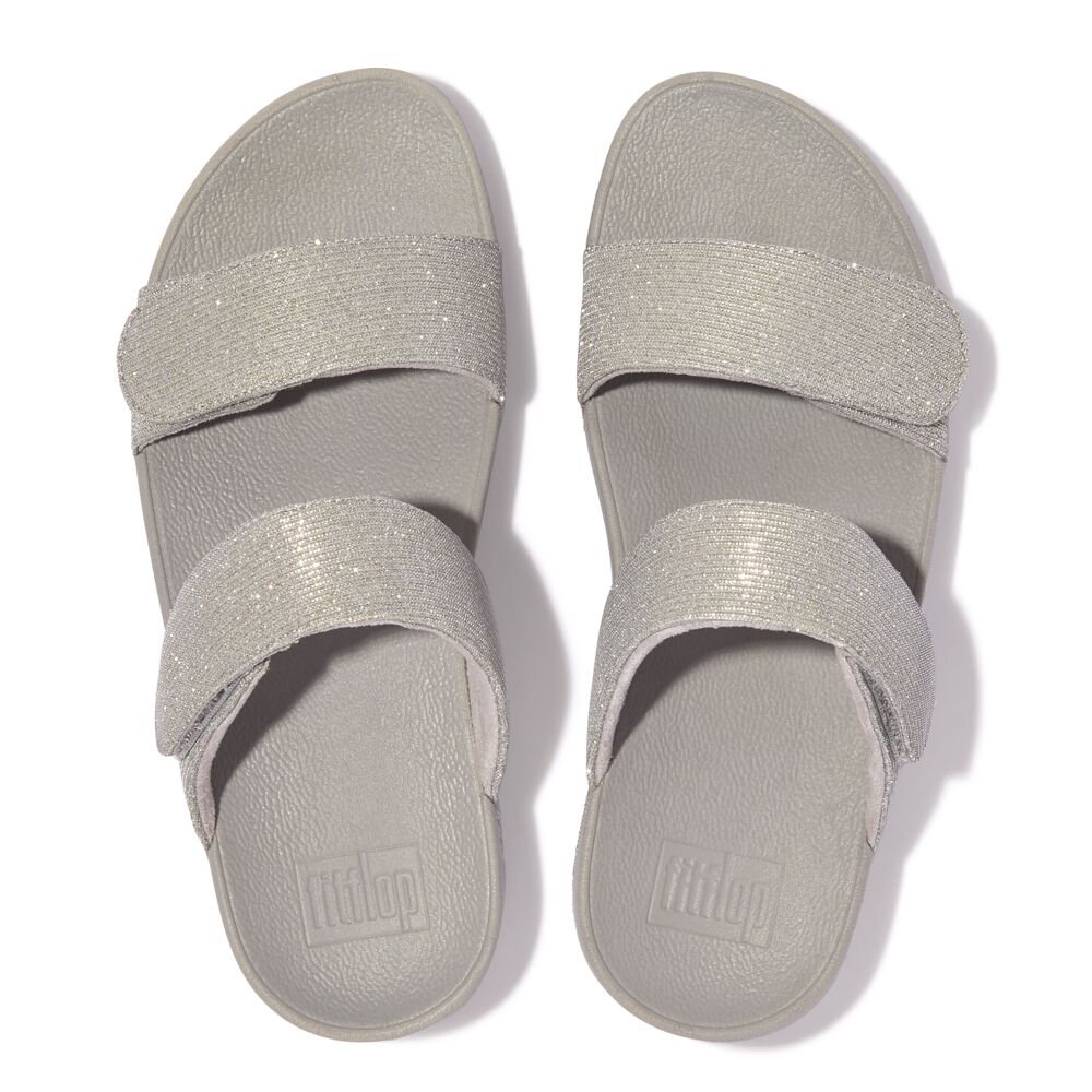 Fit Flop Lulu Adjustable Shimmerlux Silver פיט-פלופ סנדלי נשים