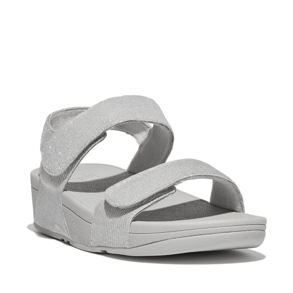 Fit Flop Lulu Adjustable Shimmerlux Back-Strap Silver סנדלי פיט פלופ