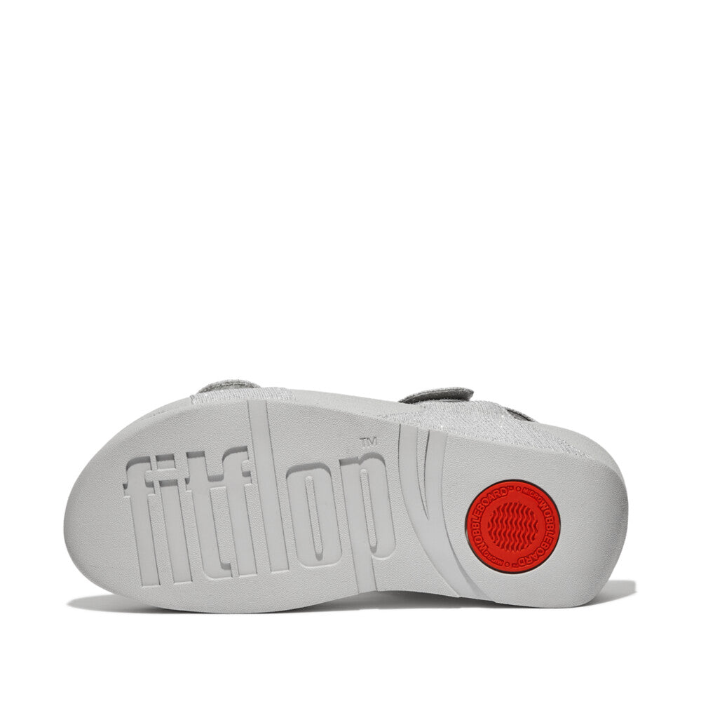 Fit Flop Lulu Adjustable Shimmerlux Back-Strap Silver סנדלי פיט פלופ
