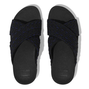 Fit Flop Lulu Geo-Webbing Cross Black Mix כפכפי פיט פלופ