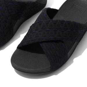 Fit Flop Lulu Geo-Webbing Cross Black Mix כפכפי פיט פלופ