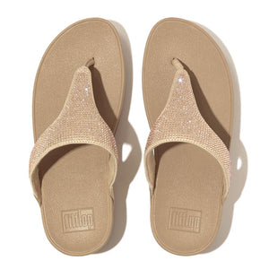 Fit-Flop Lulu Crystal Toe-Post Sandals Latte Beige פיט פלופ כפכפי נשים
