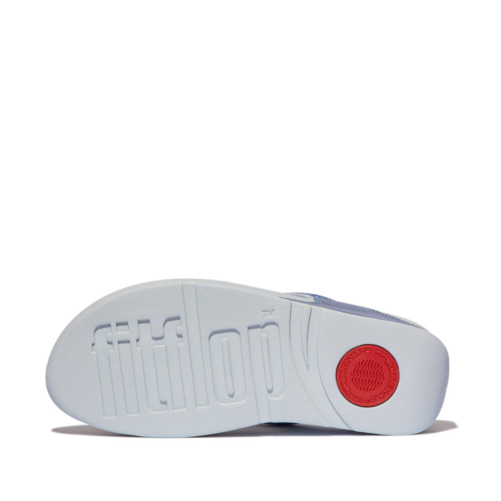 Fit Flop Lulu Crystal Embellished Toe Post Sandals Quiet Blue לולו טו פוסט כחול