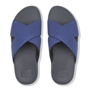 Fit Flop Lulu Shimmer Slide Midnight Navy כפכפי פיט פלופ