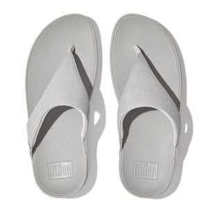 Fit Flop Lulu Shimmerlux Toe-Post Sandals Silver כפכפי פיט פלופ