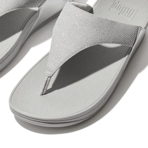 Fit Flop Lulu Shimmerlux Toe-Post Sandals Silver כפכפי פיט פלופ