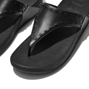 Fit Flop Lulu Rubber-Stud Toe-Post Sandals Black כפכפי פיט פלופ