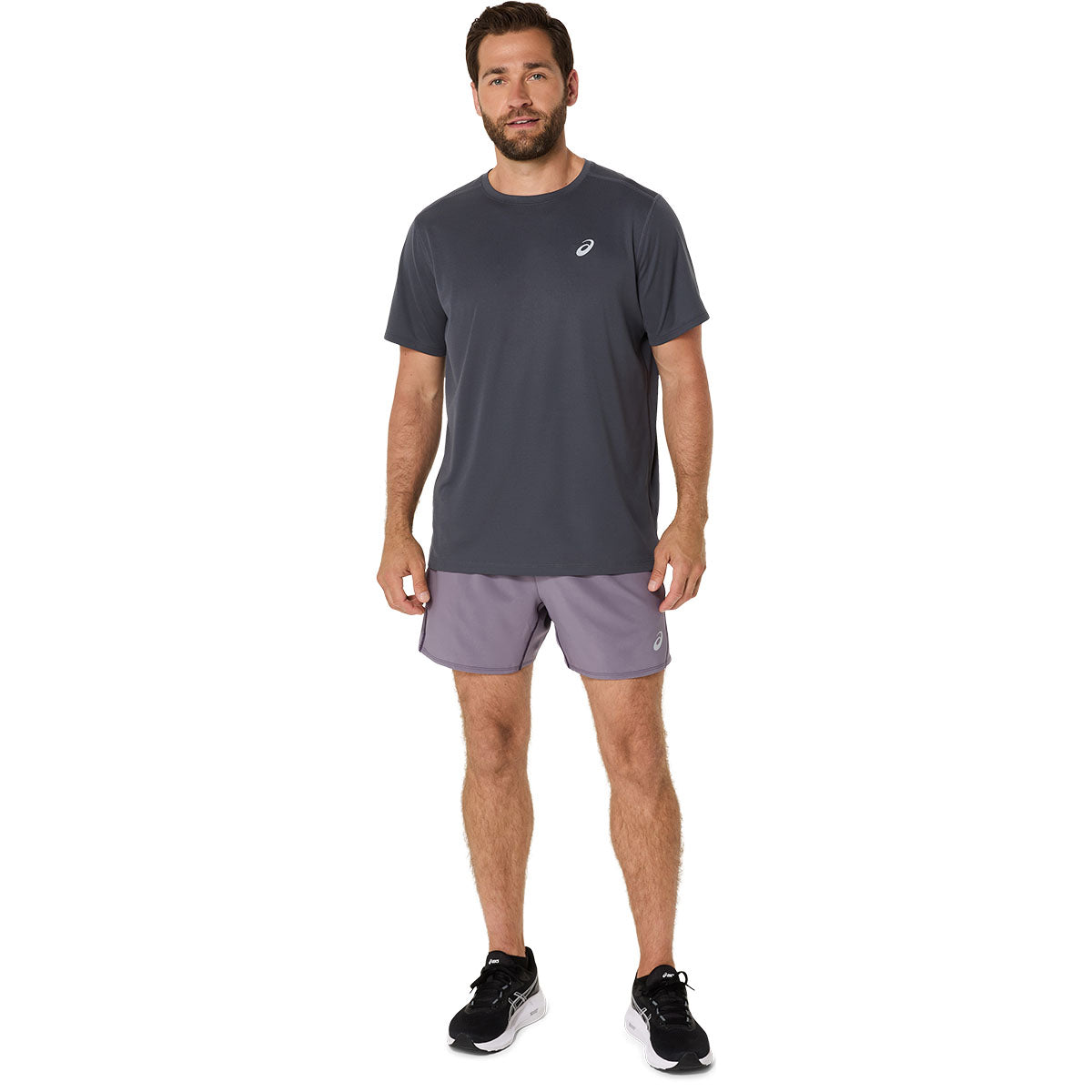 Asics Core 5In Short Men Lavender Grey מכנסי ריצה אסיקס לגברים