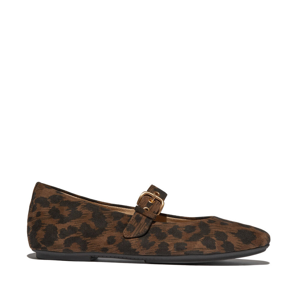 Fit Flop Delicato Leopard Mary Janes Chocolate Mix כפכפי נשים דליקטו מנומר