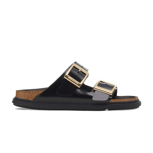 Birkenstock Arizona Droplet Buckle High-Shine Black כפכפי נשים אריזונה דרופלט אבזם שחור