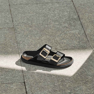 Birkenstock Arizona Droplet Buckle High-Shine Black כפכפי נשים אריזונה דרופלט אבזם שחור