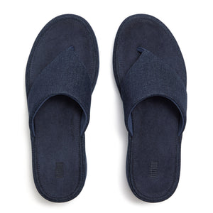 Fit Flop Platfformss Wedge Toe Post Denim Dark Denim סנדלי פיטפלופ לנשים כחול