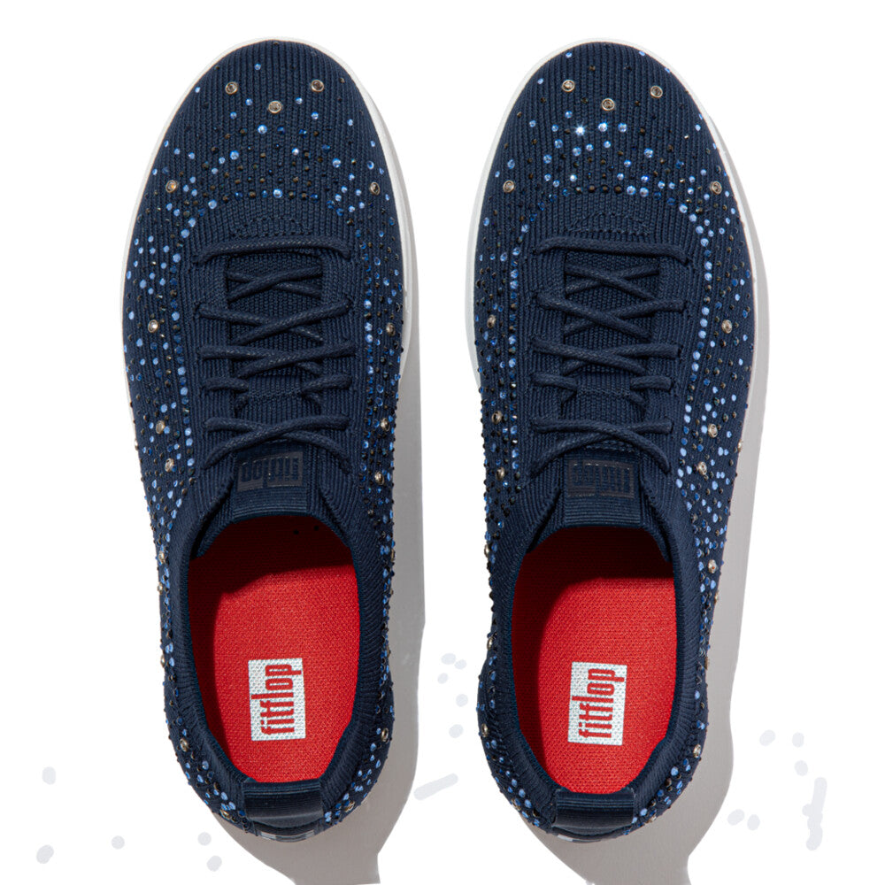Fit Flop Rally Ombre Crystal Knit Sneakers Midnight Navy ראלי אומברה קריסטל סניקרס כחול