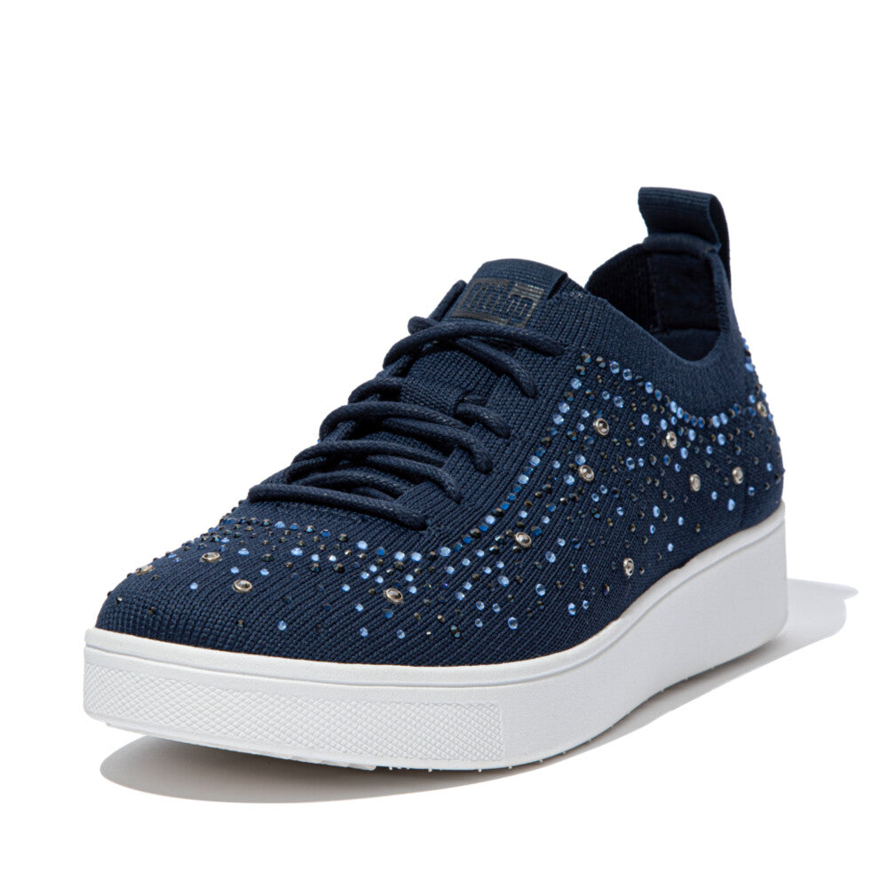 Fit Flop Rally Ombre Crystal Knit Sneakers Midnight Navy ראלי אומברה קריסטל סניקרס כחול