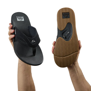 כפכפי גברים ריף שחור Reef Fanning Black Silver