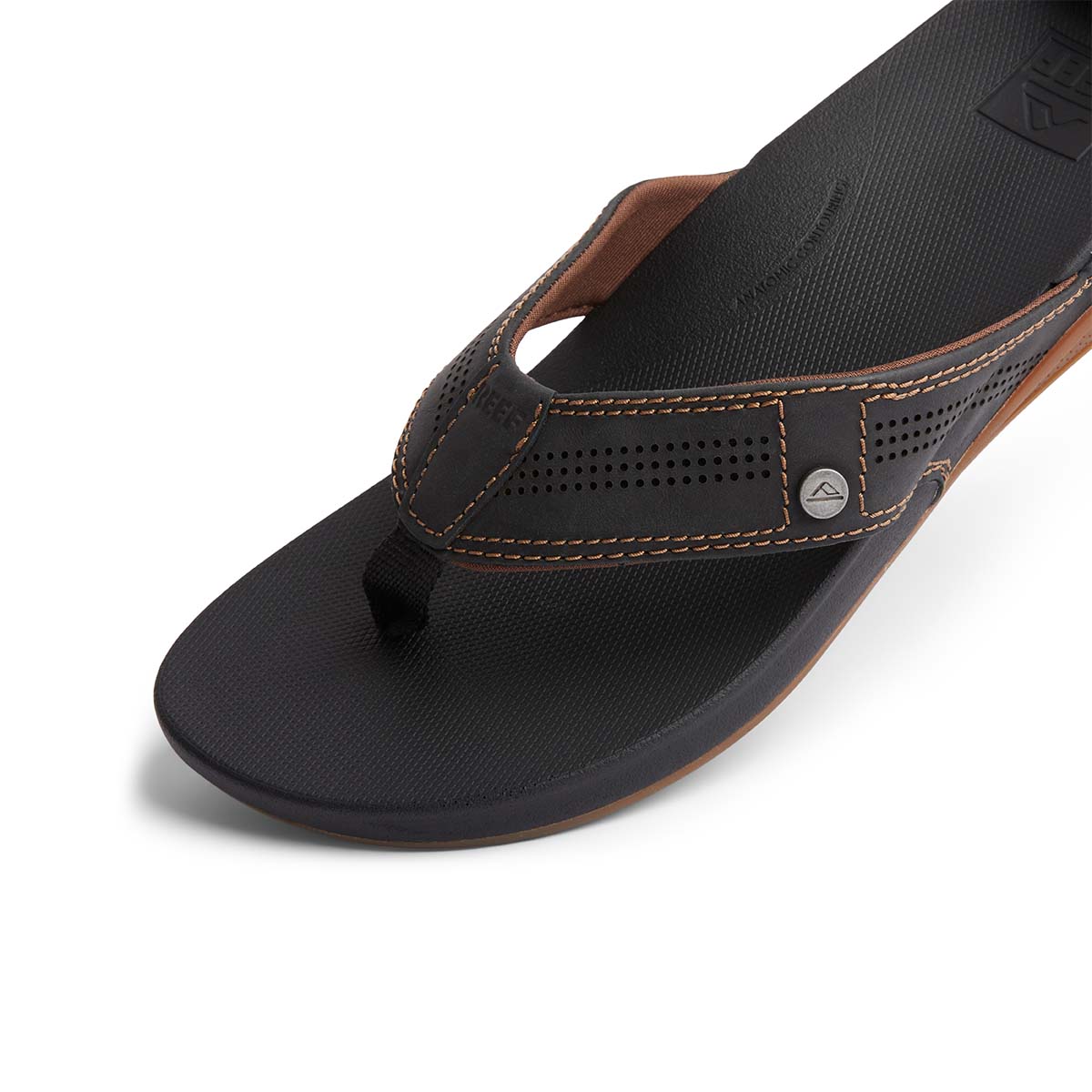 כפכפי גברים ריף שחור חום Reef Cushion Bounce Lux Black Brown