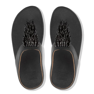 Fit Flop Rumba Toe-Thong Sandals Black כפכפי פיט פלופ