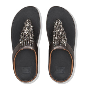 Fit Flop Rumba Toe Thong Sandals Pewter כפכפי פיט פלופ