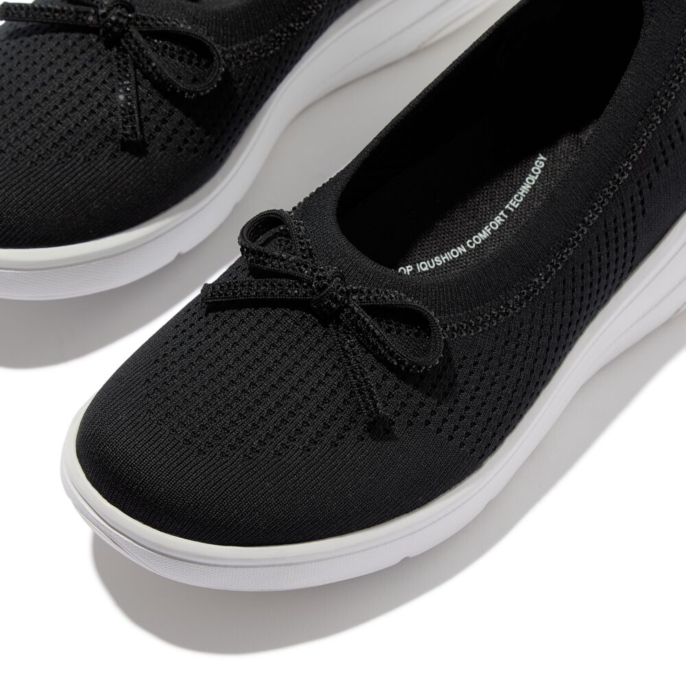 Fit Flop Super-Q Bow Crystal Trim Ballet Flats סניקרס פיט פלופ לנשים