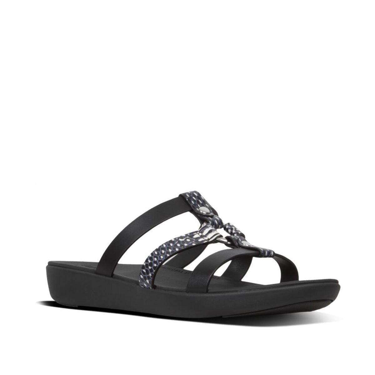 Fit Flop Hoopla Slide Black Snake כפכפי פיט פלופ