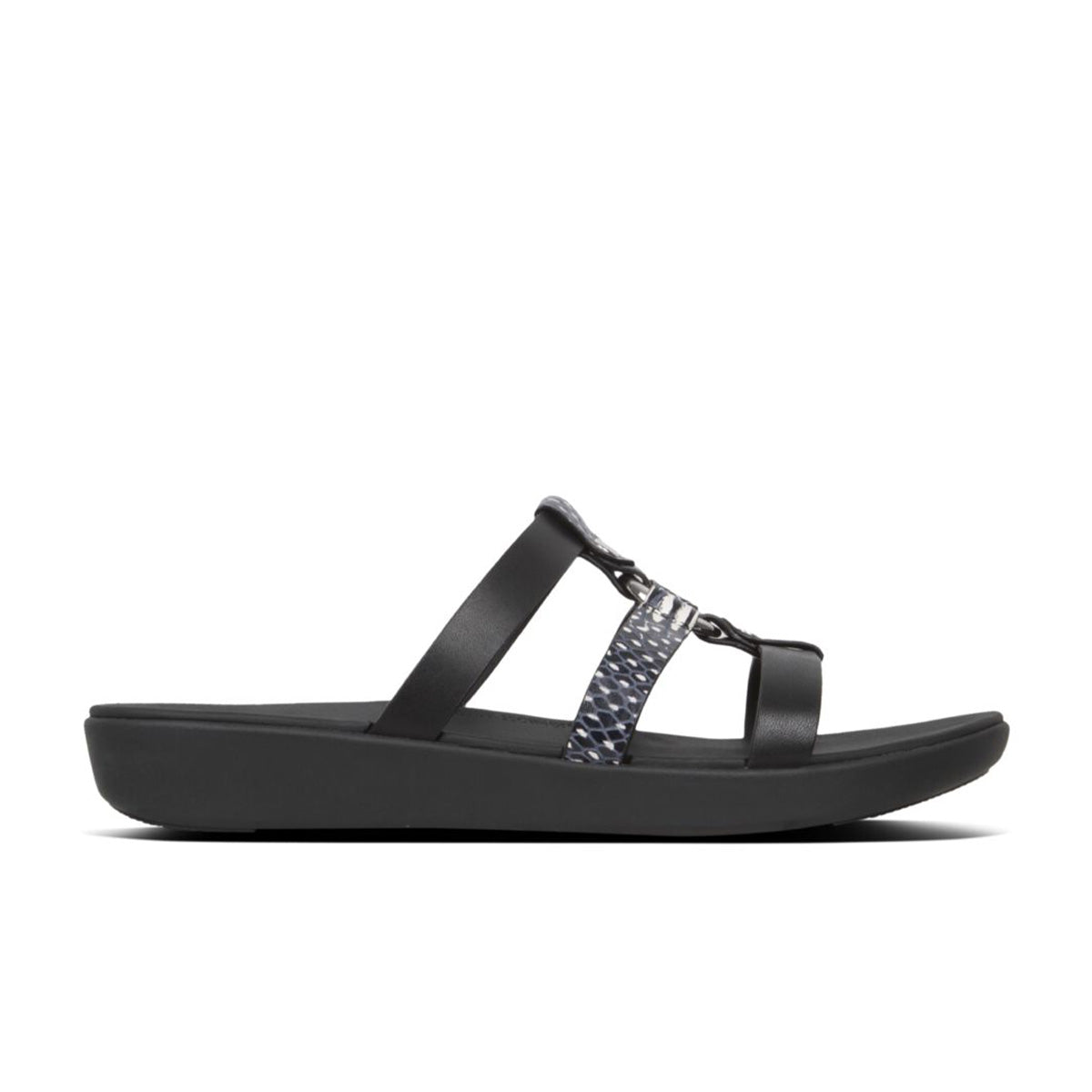 Fit Flop Hoopla Slide Black Snake כפכפי פיט פלופ