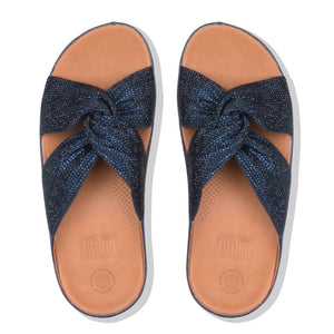 Fit Flop Twiss Crystal Slide Midnight Navy כפכפי נשים פיט פלופ