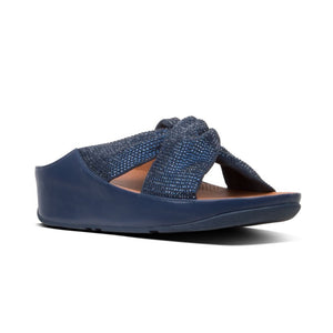 Fit Flop Twiss Crystal Slide Midnight Navy כפכפי נשים פיט פלופ