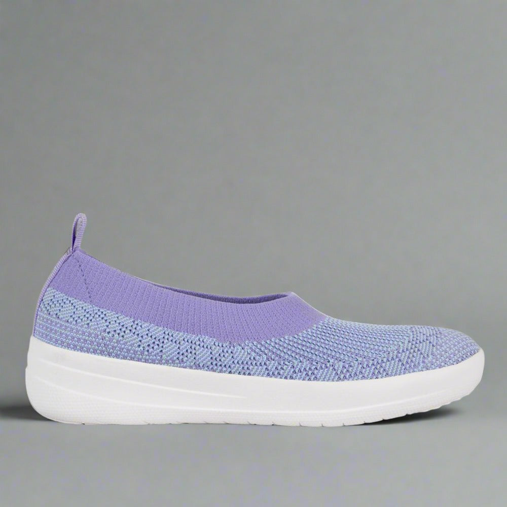 Fit Flop Uberknit Slip On Ballerina Frosted Lavender Mix נעלי פיט פלופ