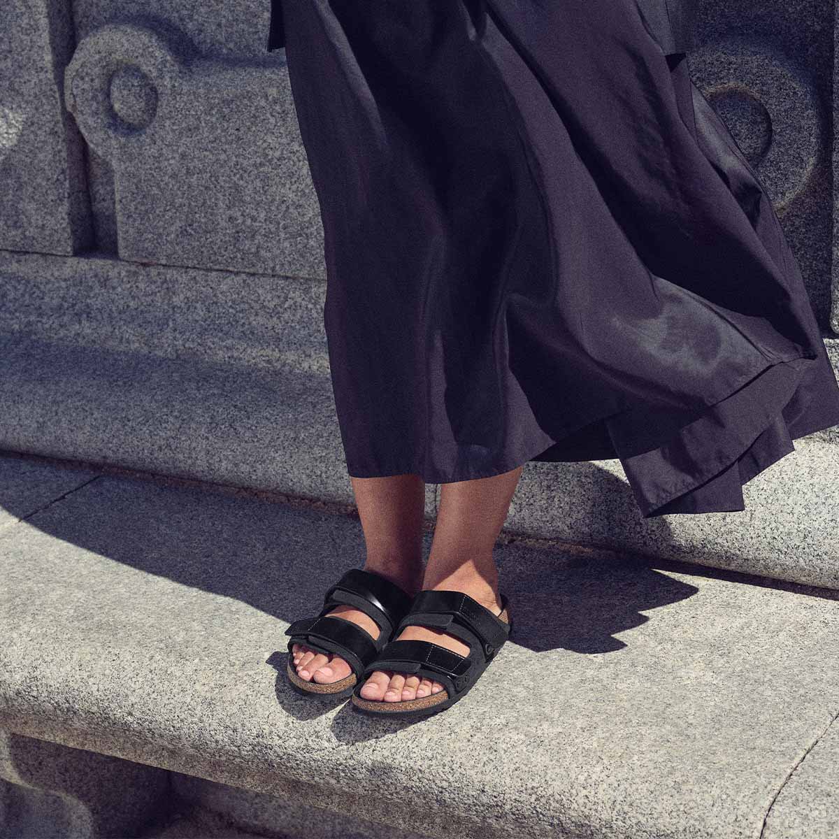 Birkenstock Uji Black כפכפי בירקנשטוק אוג'י שחור לנשים