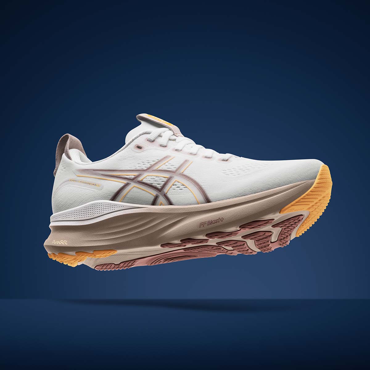 Asics Gel Kayano 32 Women White Orange Glow נעלי ריצה ג`ל קיאנו 32 לנשים