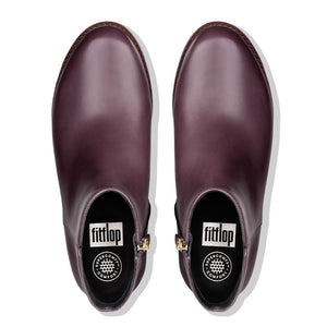 Fit Flop Ziggi Zip Deep Plum מגפי פיט פלופ