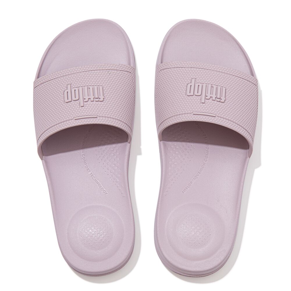 Fit Flop Iqushion Slides Soft Lilac כפכפי פיט פלופ