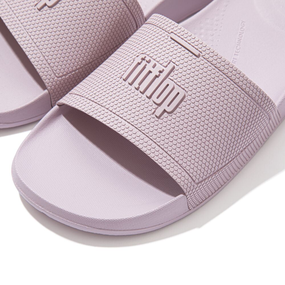 Fit Flop Iqushion Slides Soft Lilac כפכפי פיט פלופ