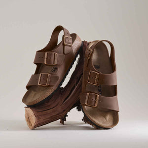 Birkenstock Milano Leather Habana בירקנשטוק סנדלי גברים מילאנו חום