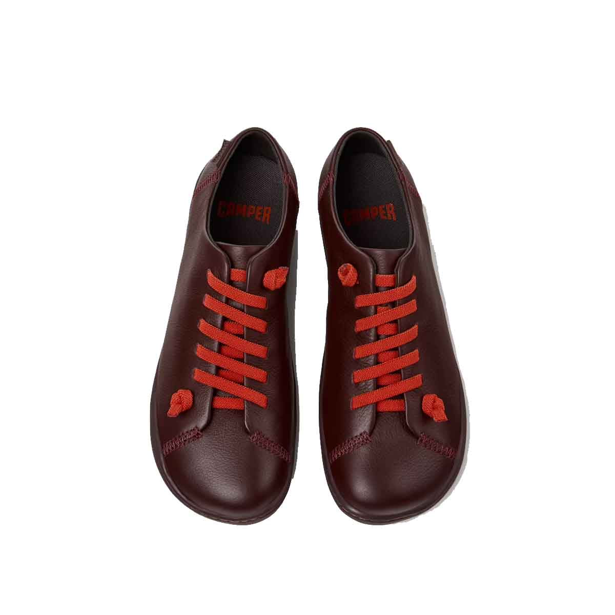 Camper Peu Burgundy Leather Shoes for Women סניקרס קמפר לנשים