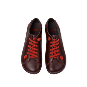 Camper Peu Burgundy Leather Shoes for Women סניקרס קמפר לנשים