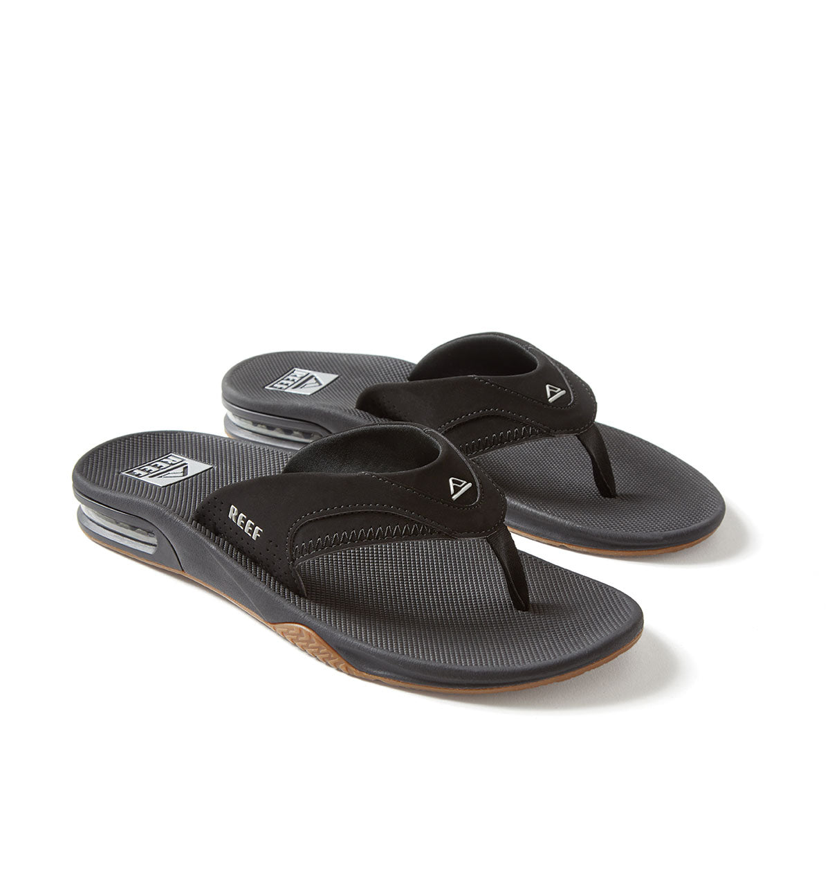 כפכפי גברים ריף שחור Reef Fanning Black Silver