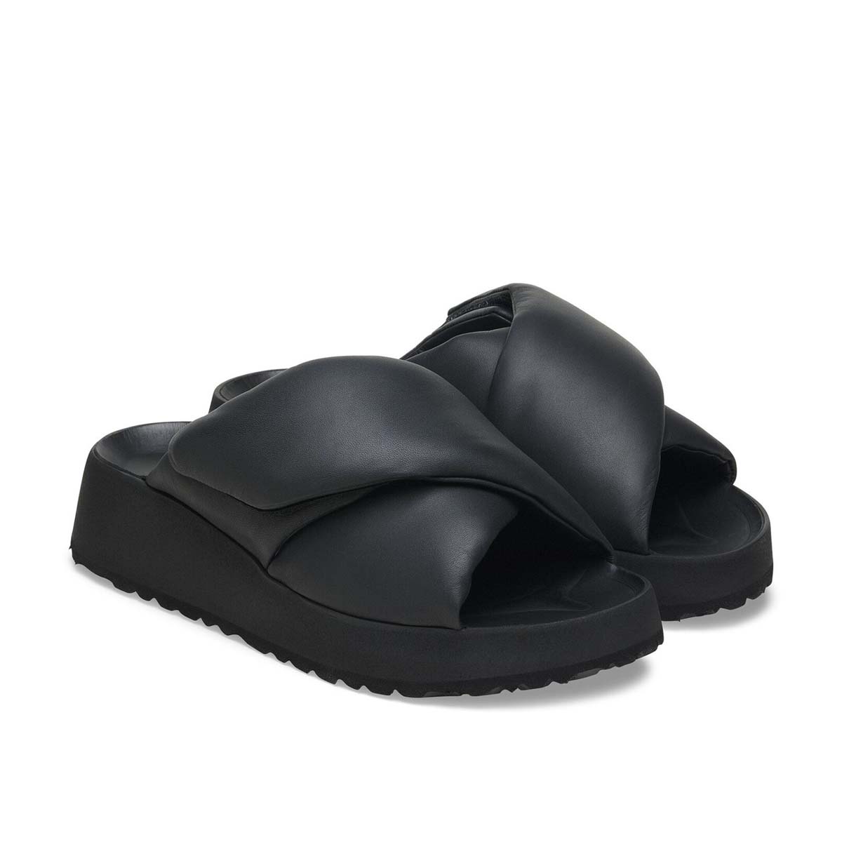 Birkenstock Theda Cross Strap Black Women כפכפי בירקנשטוק תדה שחור לנשים