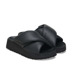 Birkenstock Theda Cross Strap Black Women כפכפי בירקנשטוק תדה שחור לנשים