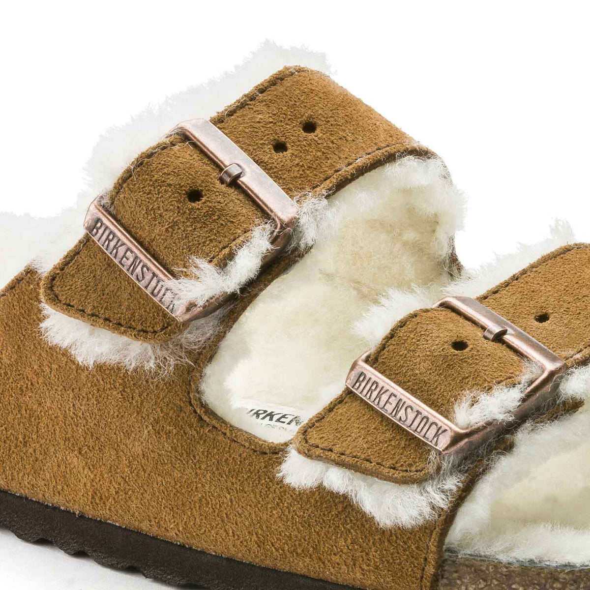 Birkenstock Arizona Sheepskin Mink בירקנשטוק כפכפי אריזונה נשים