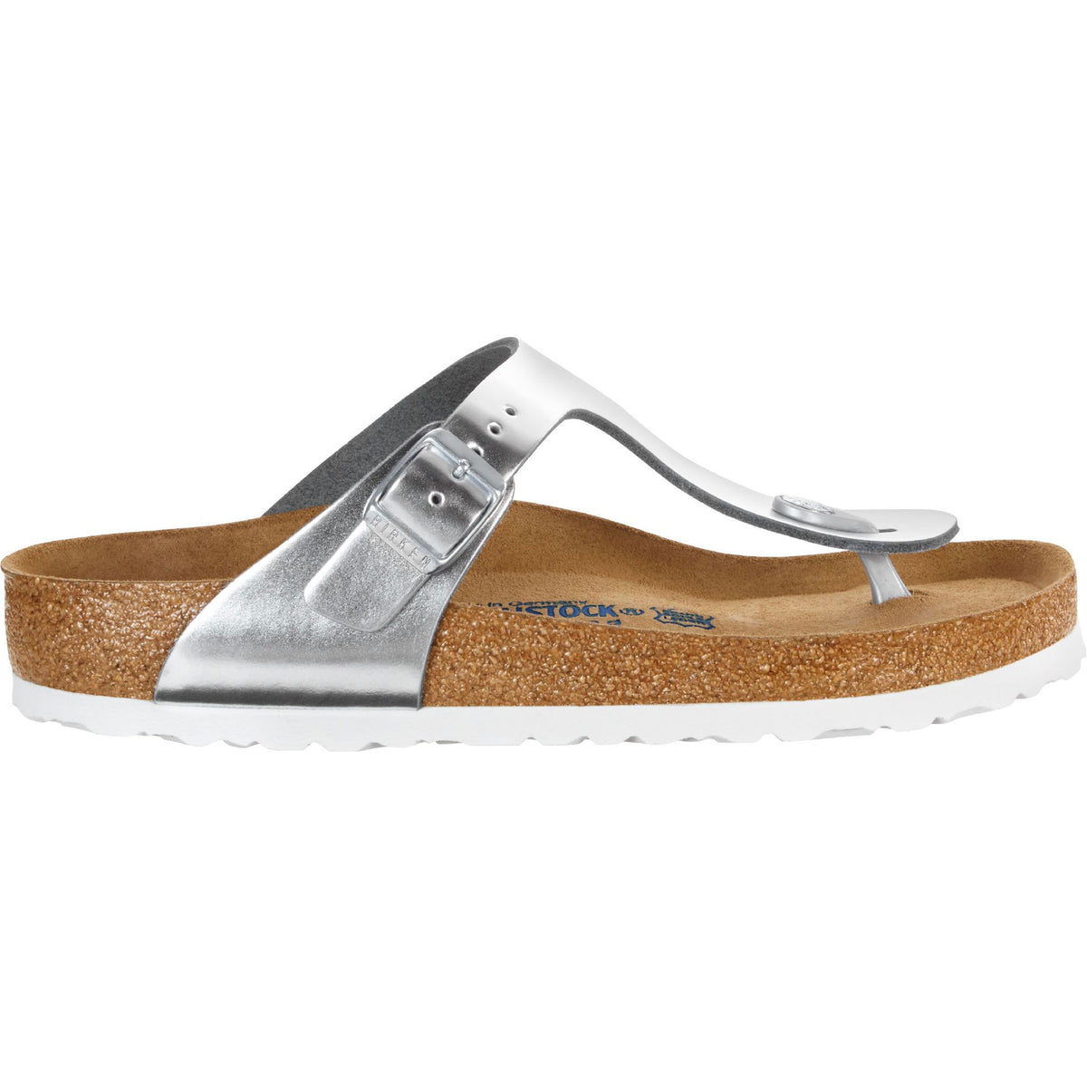בירקנשטוק כפכפי נשים  סילבר מטאלי Birkenstock Gizeh Metallic Silver (4532317519946)