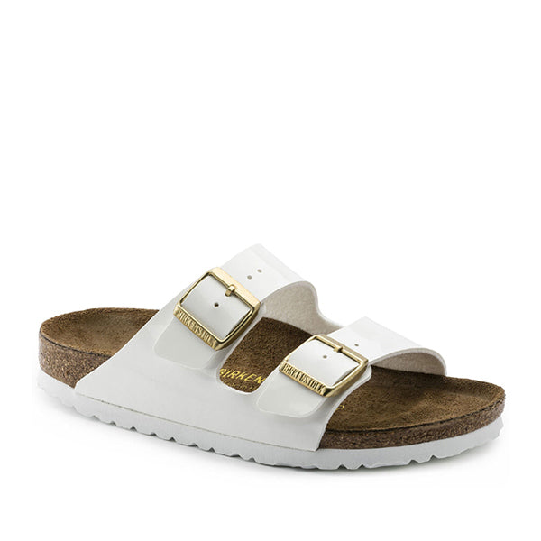 Birkenstock Arizona BF Patent White LS בירקנשטוק כפכפי נשים אריזונה לבן