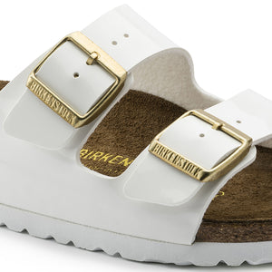 בירקנשטוק כפכפי נשים אריזונה לק לבן Birkenstock Arizona Patent White (4520721285194)