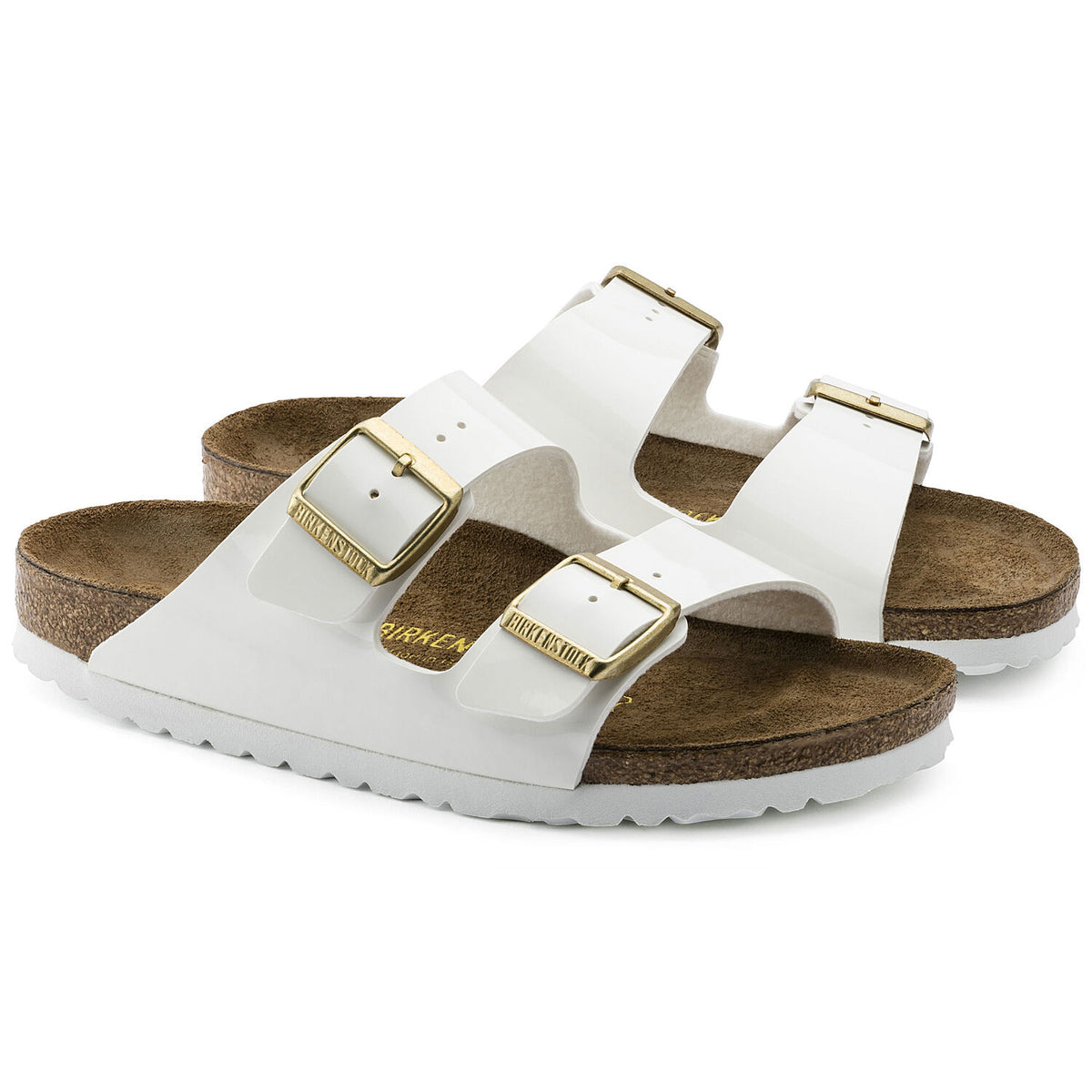 בירקנשטוק כפכפי נשים אריזונה לק לבן Birkenstock Arizona Patent White (4520721285194)