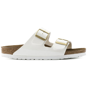 בירקנשטוק כפכפי נשים אריזונה לק לבן Birkenstock Arizona Patent White (4520721285194)
