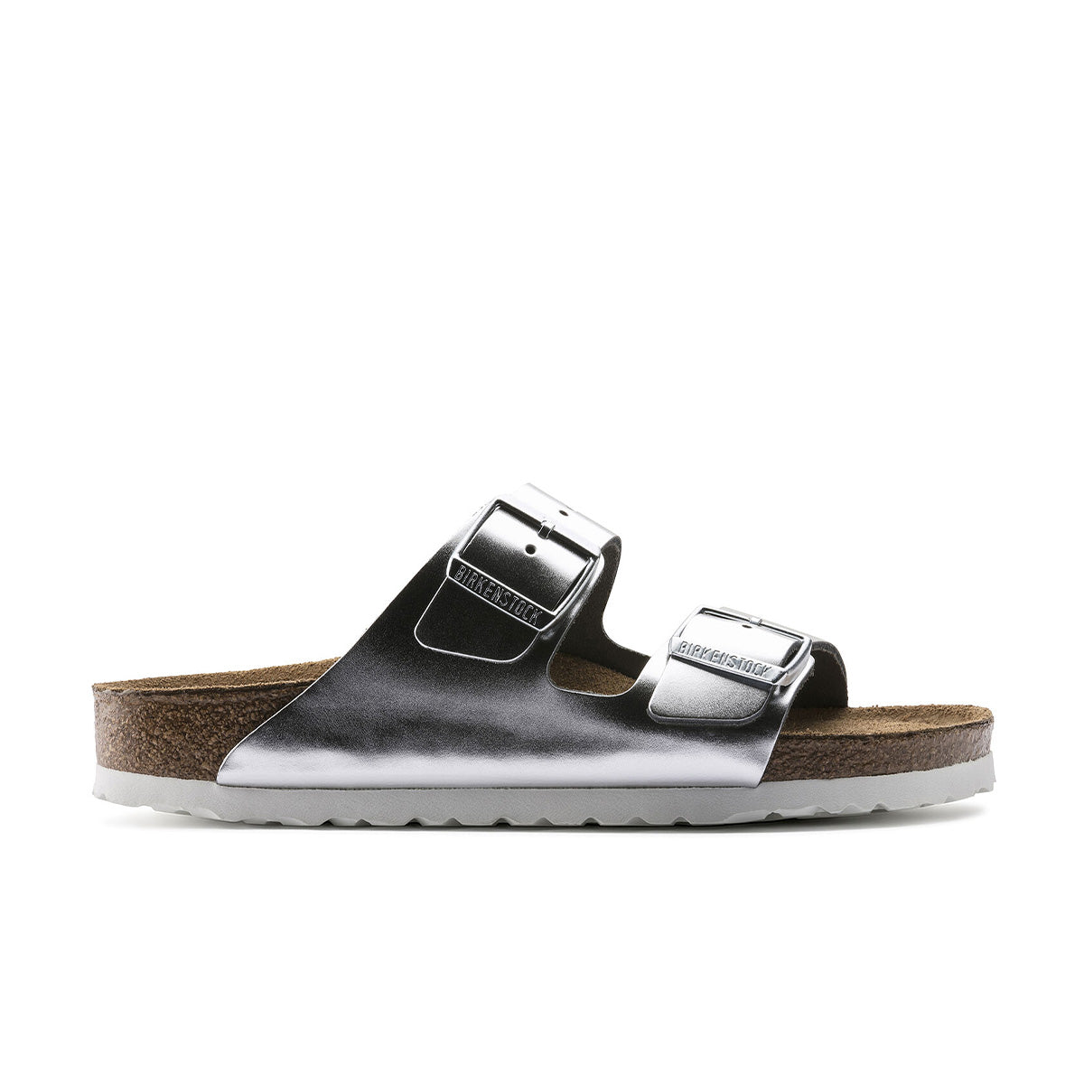 בירקנשטוק כפכפי נשים אריזונה סילבר מטאלי  Birkenstock Arizona Metallic Silver