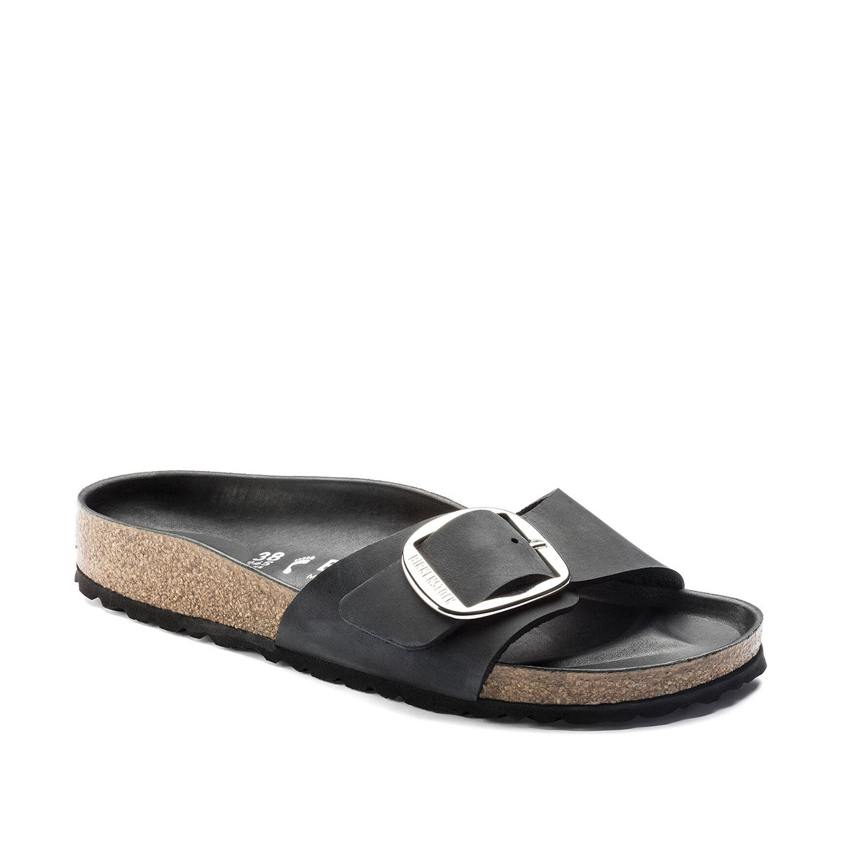 Birkenstock Madrid Black Big Buckel בירקנשטוק כפכפי נשים מדריד אבזם גדול שחור