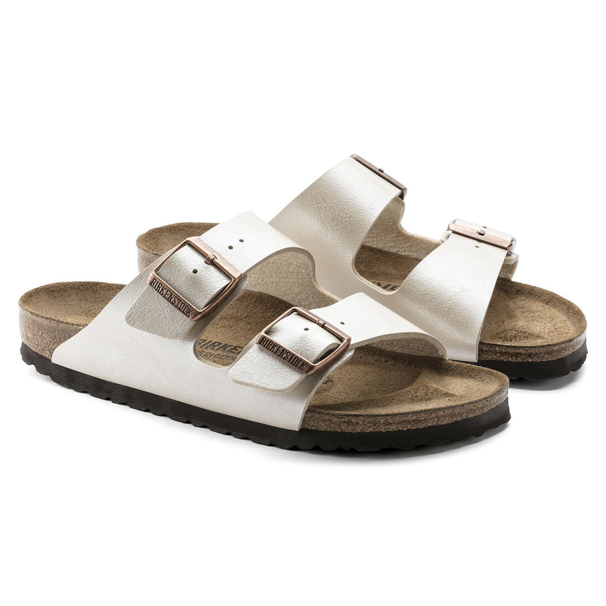 בירקנשטוק כפכפי נשים אריזונה פרל לבן Birkenstock Arizona Pearl White (4537491980362)