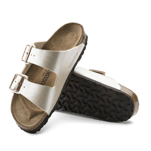 בירקנשטוק כפכפי נשים אריזונה פרל לבן Birkenstock Arizona Pearl White (4537491980362)